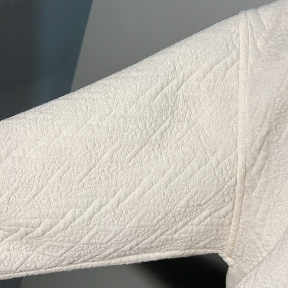 Vintage Ivory Geometric Polo Neck Sweater - Picture 2 of 5